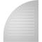 Ekena Millwork Quarter Round Top Right Surface Mount PVC Gable Vent w/ 3-1/2"W x 1"P Standard Frame, 32"W x 38"H GVPQR32X3801SF - alternate 5
